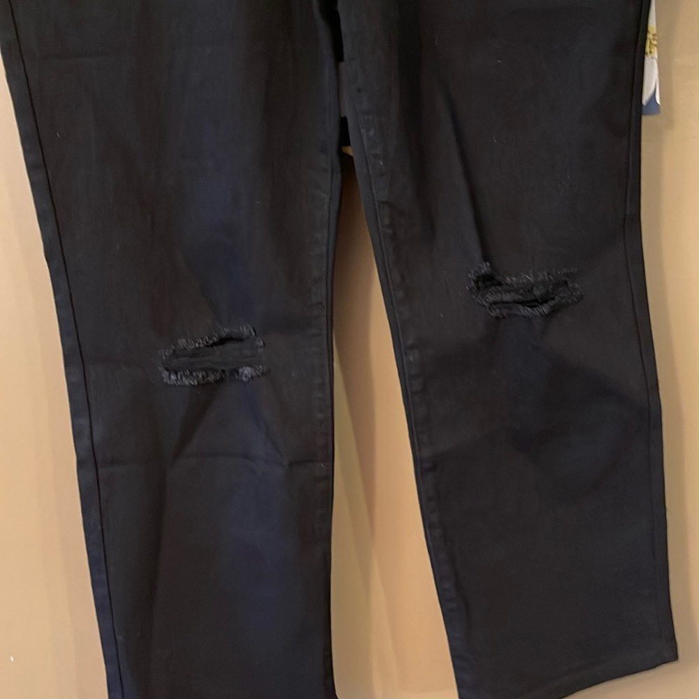 NWT D. jeans high waist straight leg ankle black jeans - Picture 2 of 7